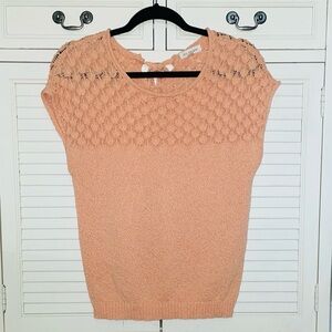 Blu Pepper back tie eyelet sweater